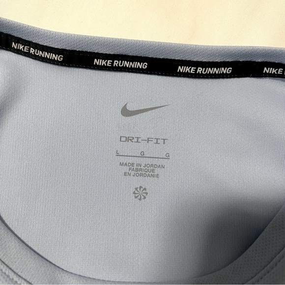 Nike Dri-FIT Men’s Large Miler UPF 40+ Running Training Gym Shirt Light Blue - Picture 4 of 6